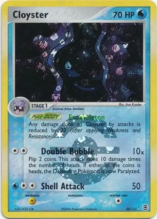 Cloyster Reverse Holo Pokemon card from Fire Red Leaf Green