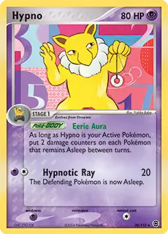 Hypno Pokemon card from Fire Red Leaf Green