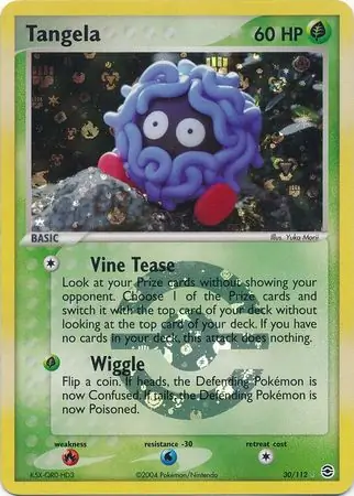 Tangela Reverse Holo Pokemon card from Fire Red Leaf Green