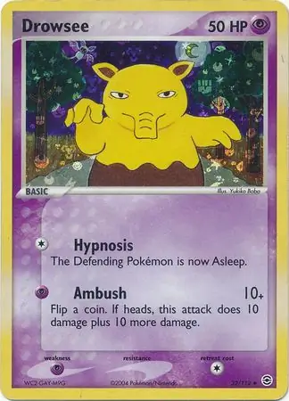 Drowzee Reverse Holo Pokemon card from Fire Red Leaf Green