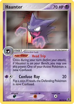 Haunter Pokemon card from Fire Red Leaf Green