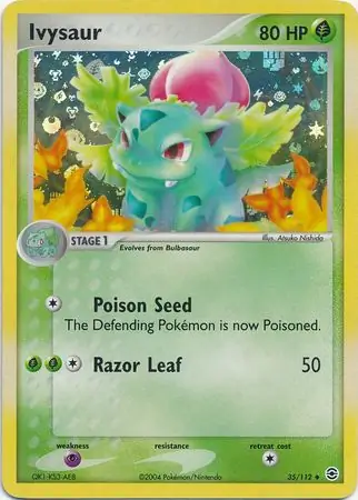 Ivysaur Reverse Holo Pokemon card from Fire Red Leaf Green