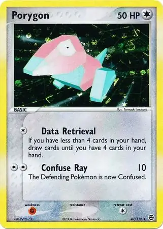 Porygon Reverse Holo Pokemon card from Fire Red Leaf Green