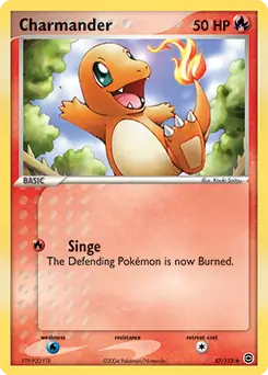 Charmander Pokemon card from Fire Red Leaf Green