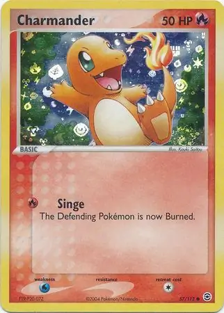 Charmander Reverse Holo Pokemon card from Fire Red Leaf Green