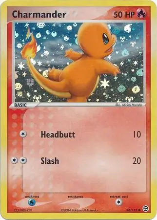 Charmander Reverse Holo Pokemon card from Fire Red Leaf Green