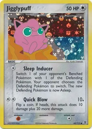 Jigglypuff Reverse Holo Pokemon card from Fire Red Leaf Green