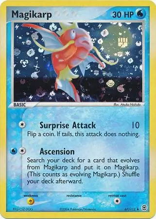 Magikarp Reverse Holo Pokemon card from Fire Red Leaf Green