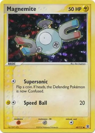 Magnemite Reverse Holo Pokemon card from Fire Red Leaf Green