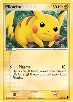 Pikachu Pokemon card from Fire Red Leaf Green