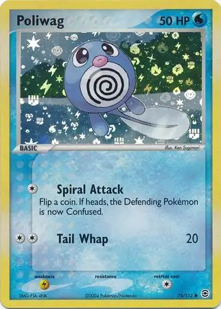 Poliwag Reverse Holo Pokemon card from Fire Red Leaf Green
