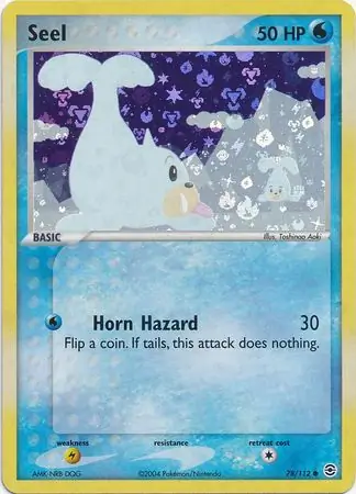 Seel Reverse Holo Pokemon card from Fire Red Leaf Green