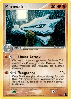 Marowak Pokemon card from Fire Red Leaf Green