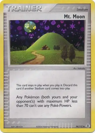 Mt. Moon Reverse Holo Pokemon card from Fire Red Leaf Green