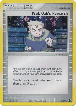 Prof. Oak's Research Reverse Holo Pokemon card from Fire Red Leaf Green