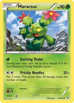 Maractus Pokemon card from Flashfire