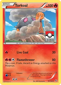 Torkoal Pokemon card from Flashfire