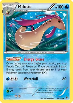 Milotic Holo Pokemon card from Flashfire