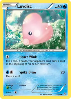 Luvdisc Pokemon card from Flashfire