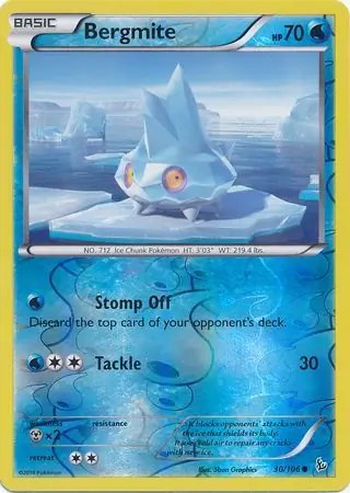 Bergmite Reverse Holo Pokemon card from Flashfire