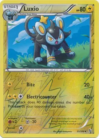 Luxio Reverse Holo Pokemon card from Flashfire