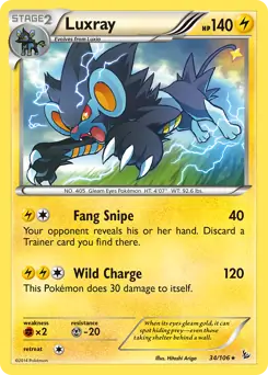 Luxray Pokemon card from Flashfire