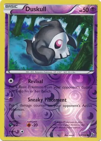 Duskull Reverse Holo Pokemon card from Flashfire