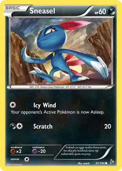 Sneasel Pokemon card from Flashfire