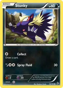 Stunky Pokemon card from Flashfire
