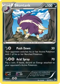 Skuntank Pokemon card from Flashfire