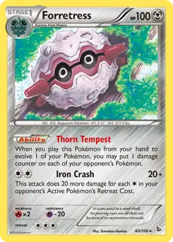 Forretress Pokemon card from Flashfire