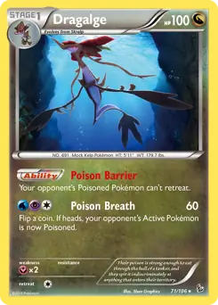 Dragalge Pokemon card from Flashfire