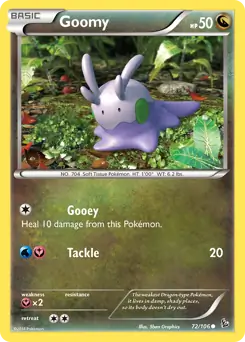 Goomy Pokemon card from Flashfire