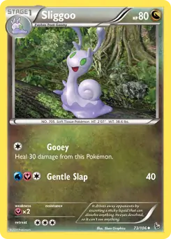 Sliggoo Pokemon card from Flashfire