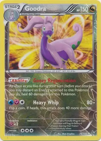 Goodra Reverse Holo Pokemon card from Flashfire