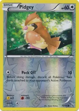 Pidgey Reverse Holo Pokemon card from Flashfire