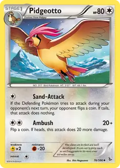 Pidgeotto Pokemon card from Flashfire