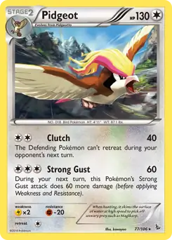 Pidgeot Pokemon card from Flashfire