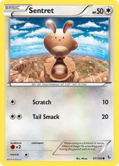 Sentret Pokemon card from Flashfire