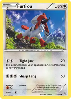 Furfrou Pokemon card from Flashfire