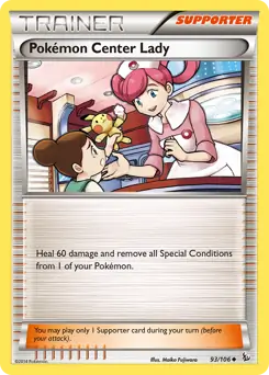 Pokemon Center Lady Pokemon card from Flashfire