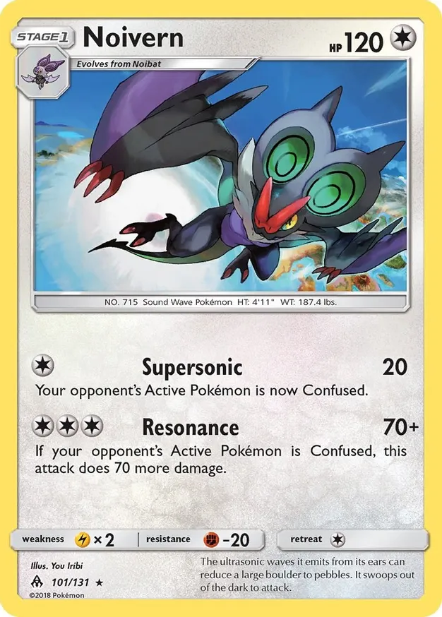 Noivern Pokemon card from Forbidden Light
