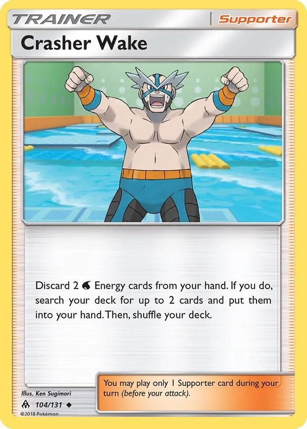 Crasher Wake Pokemon card from Forbidden Light