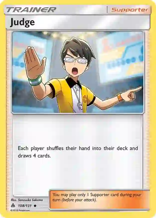 Judge Pokemon card from Forbidden Light
