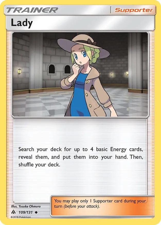 Lady Pokemon card from Forbidden Light