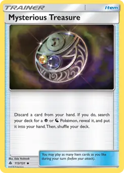 Mysterious Treasure Pokemon card from Forbidden Light