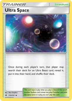 Ultra Space Pokemon card from Forbidden Light