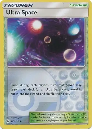 Ultra Space Reverse Holo Pokemon card from Forbidden Light