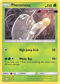 Pheromosa Pokemon card from Forbidden Light