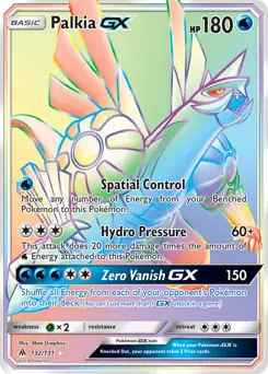 Palkia GX Secret Pokemon card from Forbidden Light
